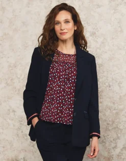 Christine Laure Habillées|Vestes*Blazer crêpe marine