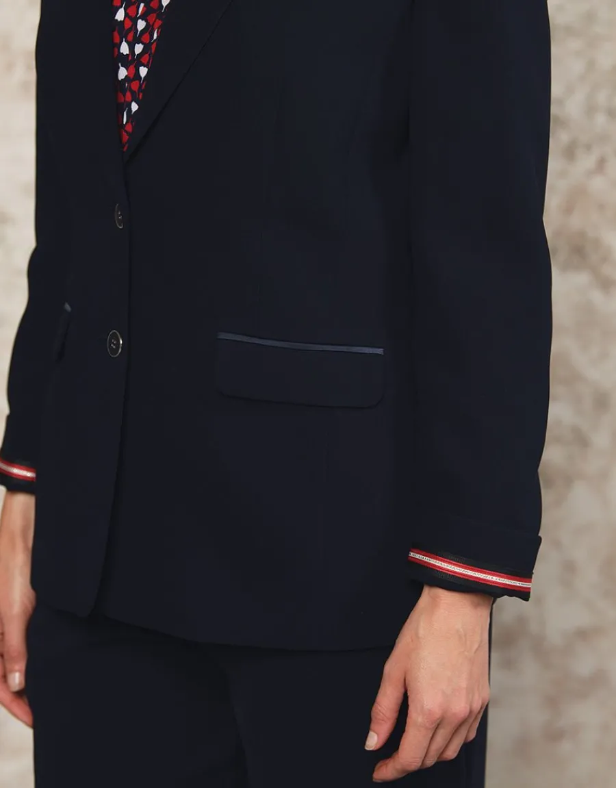 Christine Laure Habillées|Vestes*Blazer crêpe marine