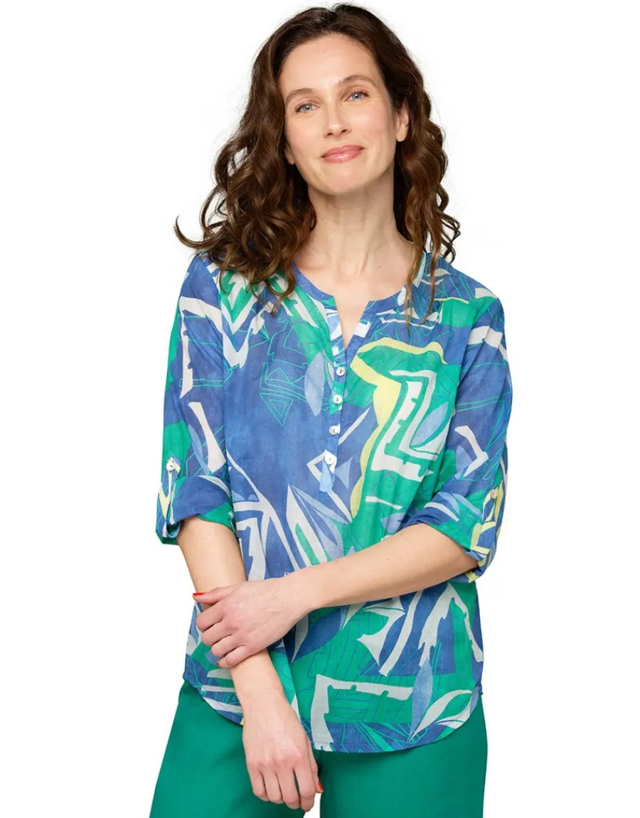 Christine Laure Chemisiers & Blouses|Hauts*Blouse 100% coton bleu