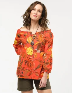 Christine Laure Chemisiers & Blouses|Hauts*Blouse 100% coton orange