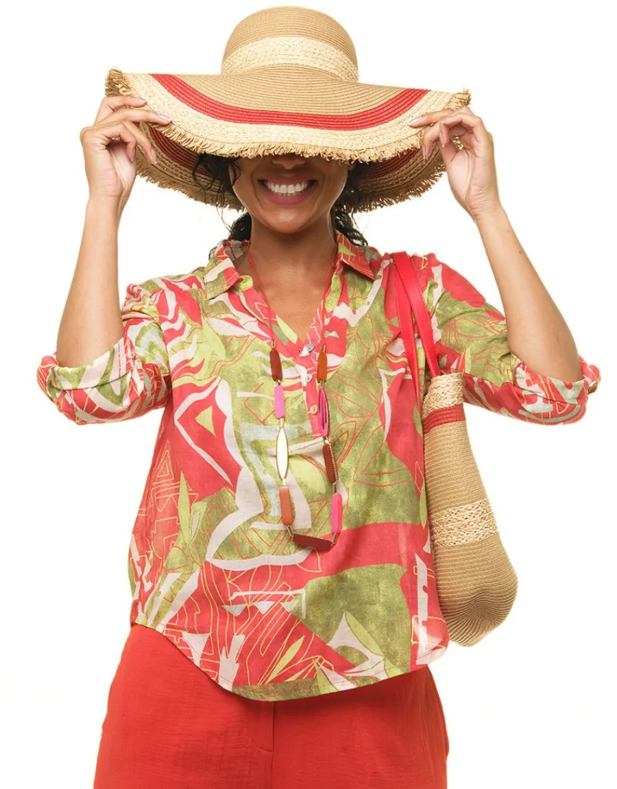 Christine Laure Chemisiers & Blouses|Hauts*Blouse 100% coton vert