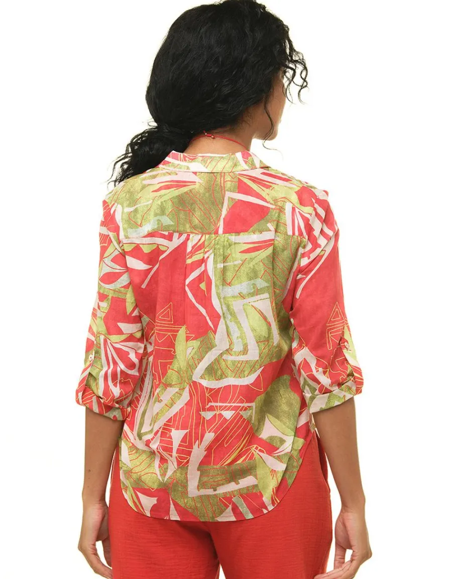 Christine Laure Chemisiers & Blouses|Hauts*Blouse 100% coton vert