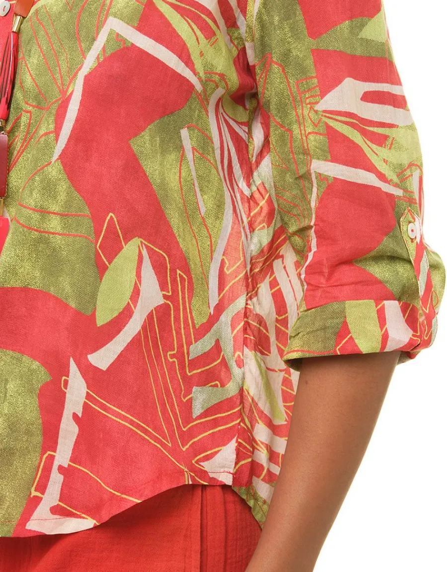 Christine Laure Chemisiers & Blouses|Hauts*Blouse 100% coton vert