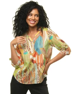 Christine Laure Chemisiers & Blouses|Hauts*Blouse 100% coton vert