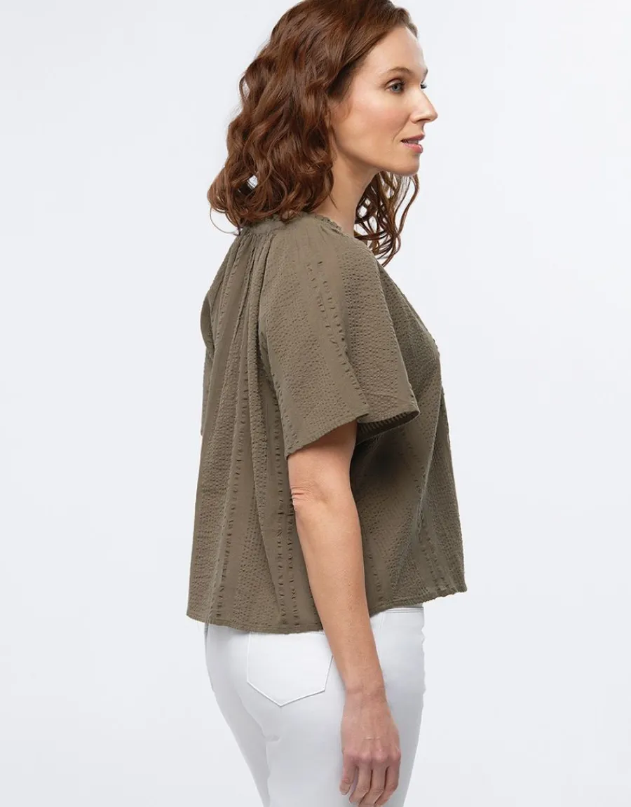 Christine Laure Chemisiers & Blouses|Hauts*Blouse ample coton kaki