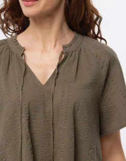 Christine Laure Chemisiers & Blouses|Hauts*Blouse ample coton kaki