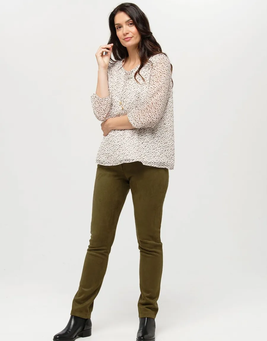 Christine Laure Hauts|Chemisiers & Blouses*Blouse ample motif écru