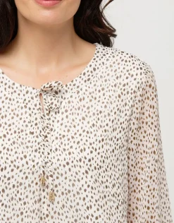 Christine Laure Hauts|Chemisiers & Blouses*Blouse ample motif écru