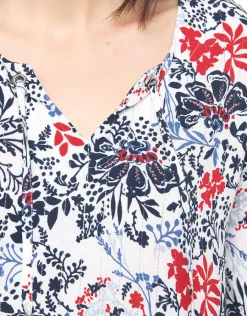 Christine Laure Chemisiers & Blouses|Hauts*Blouse blanche fleurs