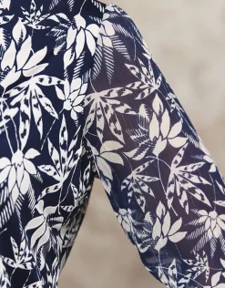 Christine Laure Chemisiers & Blouses|Hauts*Blouse bleu fleuri