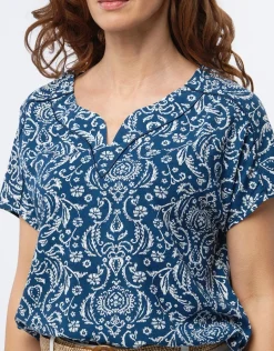 Christine Laure Chemisiers & Blouses|Hauts*Blouse bleu imprimé