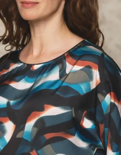 Christine Laure Chemisiers & Blouses|Hauts*Blouse bleu motif