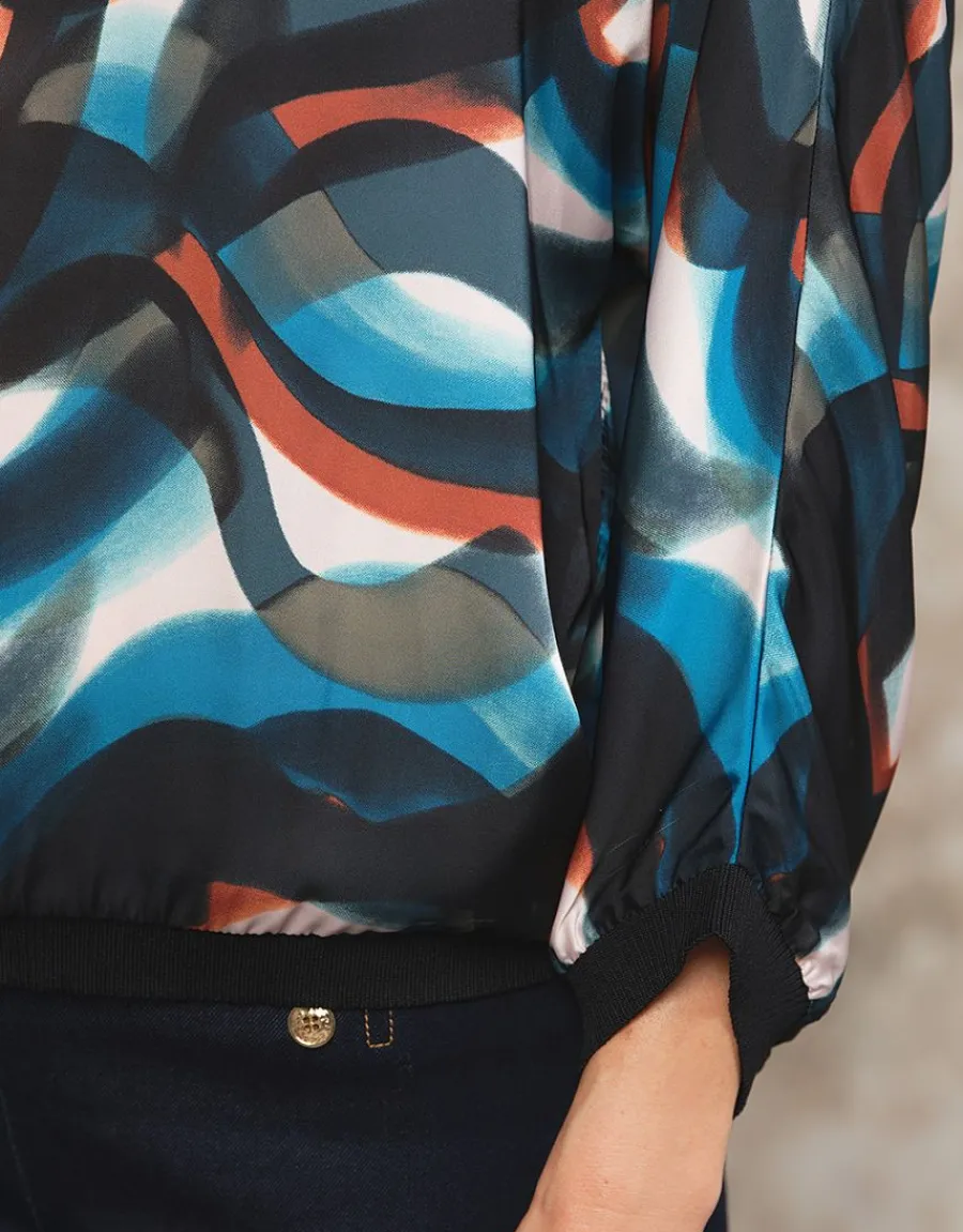 Christine Laure Chemisiers & Blouses|Hauts*Blouse bleu motif