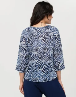 Christine Laure Chemisiers & Blouses|Hauts*Blouse bleue 100% coton