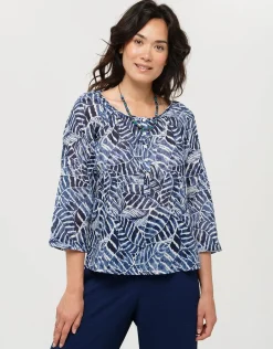 Christine Laure Chemisiers & Blouses|Hauts*Blouse bleue 100% coton