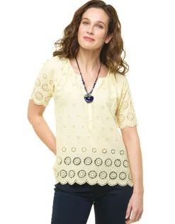 Christine Laure Chemisiers & Blouses|Hauts*Blouse broderie jaune
