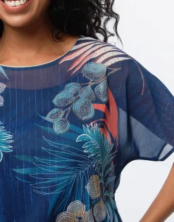 Christine Laure Chemisiers & Blouses|Hauts*Blouse chic voile bleu