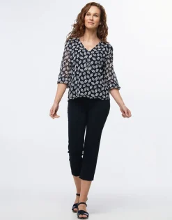 Christine Laure Chemisiers & Blouses|Hauts*Blouse dentelle marine