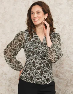 Christine Laure Chemisiers & Blouses|Hauts*Blouse feuillage vert