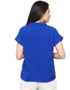 Christine Laure Chemisiers & Blouses|Hauts*Blouse fluide bleu roi