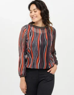 Christine Laure Chemisiers & Blouses|Hauts*Blouse fluide rayée noire