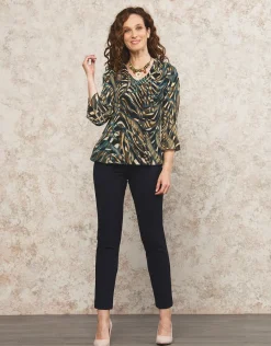 Christine Laure Chemisiers & Blouses|Hauts*Blouse kaki imprimé