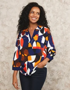 Christine Laure Chemisiers & Blouses|Hauts*Blouse motif bleu