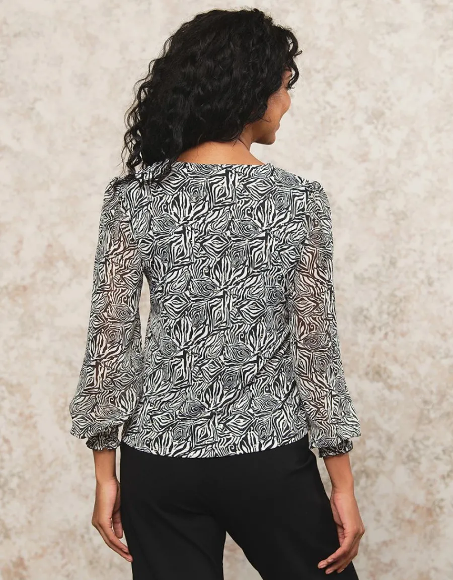 Christine Laure Chemisiers & Blouses|Hauts*Blouse motif noir blanc