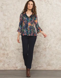 Christine Laure Chemisiers & Blouses|Hauts*Blouse orange plissée