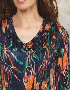 Christine Laure Chemisiers & Blouses|Hauts*Blouse orange plissée