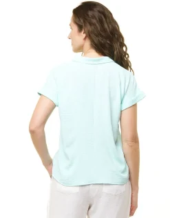 Christine Laure Chemisiers & Blouses|Hauts*Blouse polo vert menthe