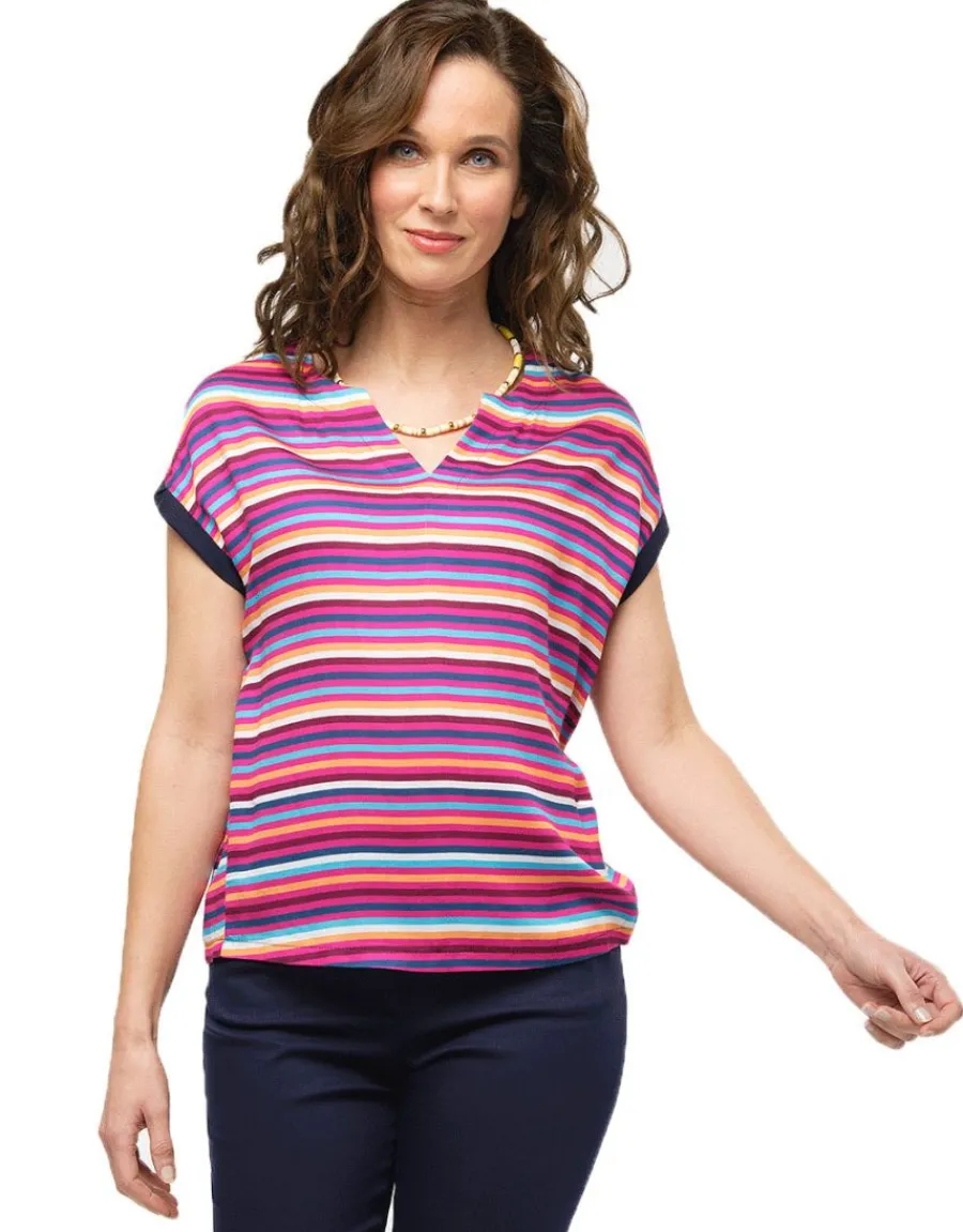 Christine Laure Chemisiers & Blouses|Hauts*Blouse rayée fuchsia