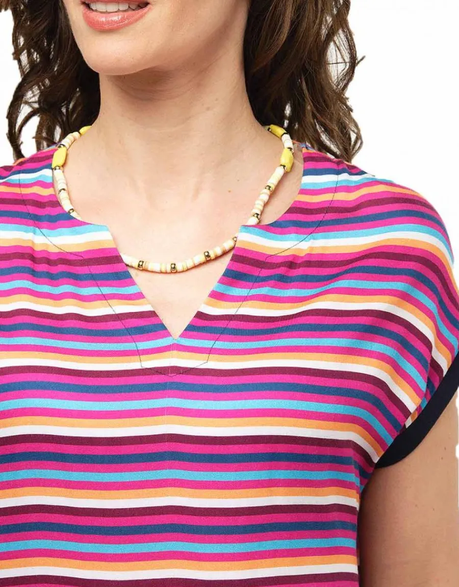 Christine Laure Chemisiers & Blouses|Hauts*Blouse rayée fuchsia