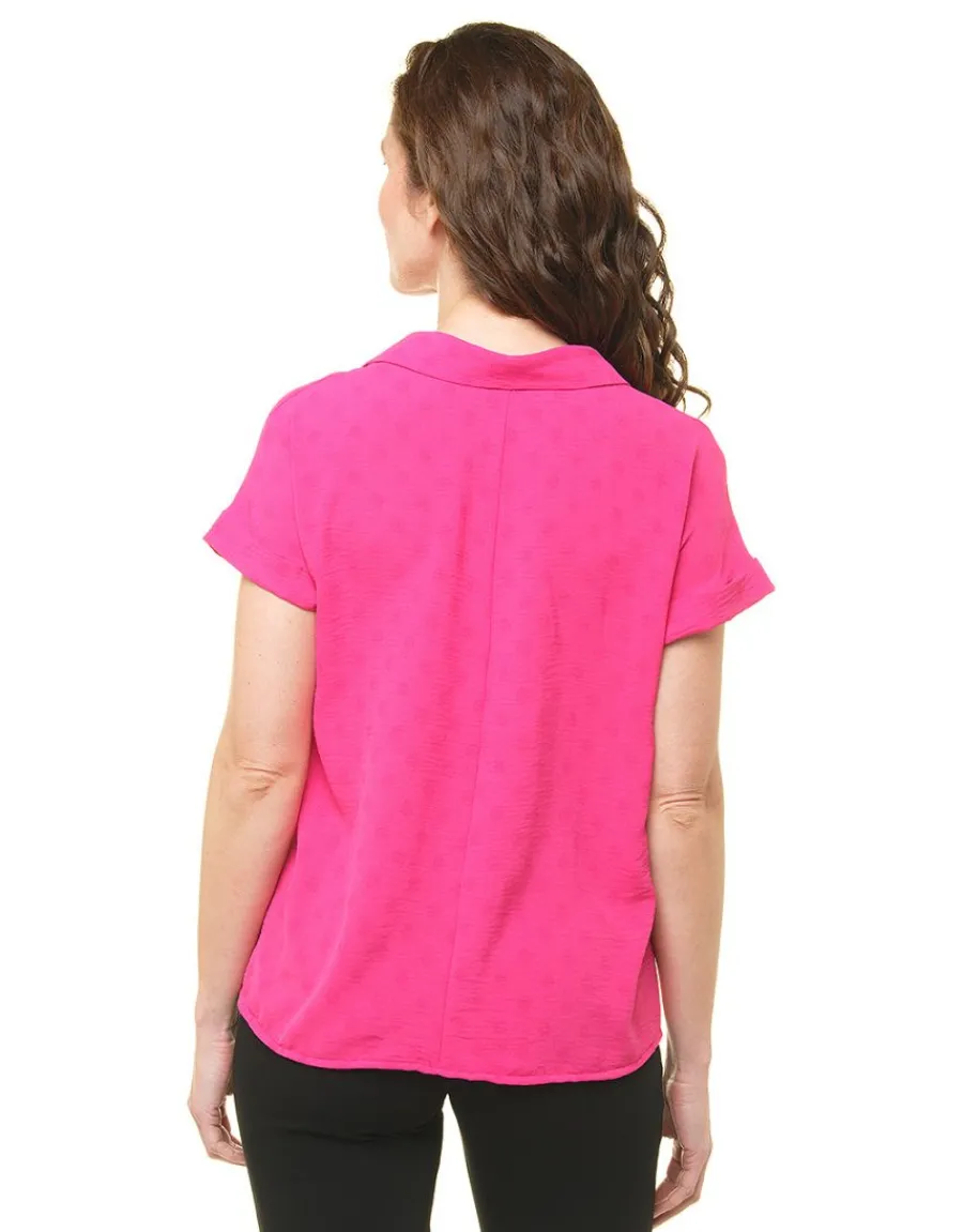 Christine Laure Chemisiers & Blouses|Hauts*Blouse rose esprit polo