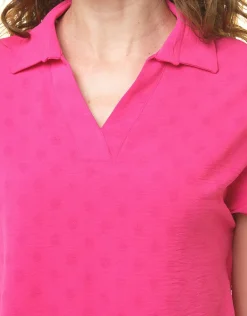 Christine Laure Chemisiers & Blouses|Hauts*Blouse rose esprit polo