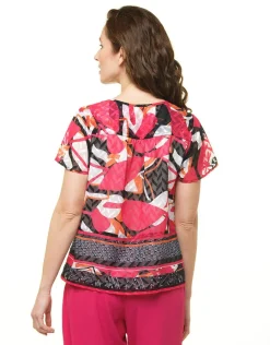 Christine Laure Chemisiers & Blouses|Hauts*Blouse rose imprimée