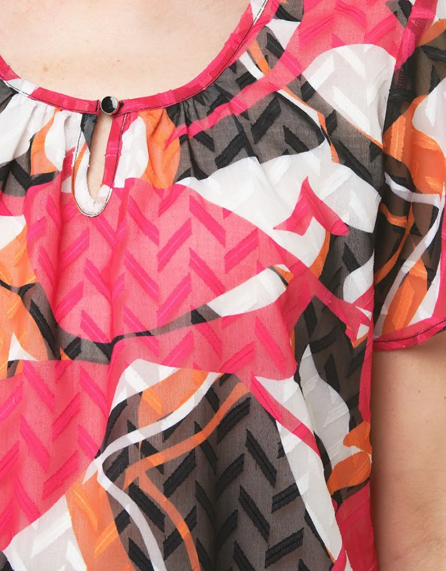 Christine Laure Chemisiers & Blouses|Hauts*Blouse rose imprimée