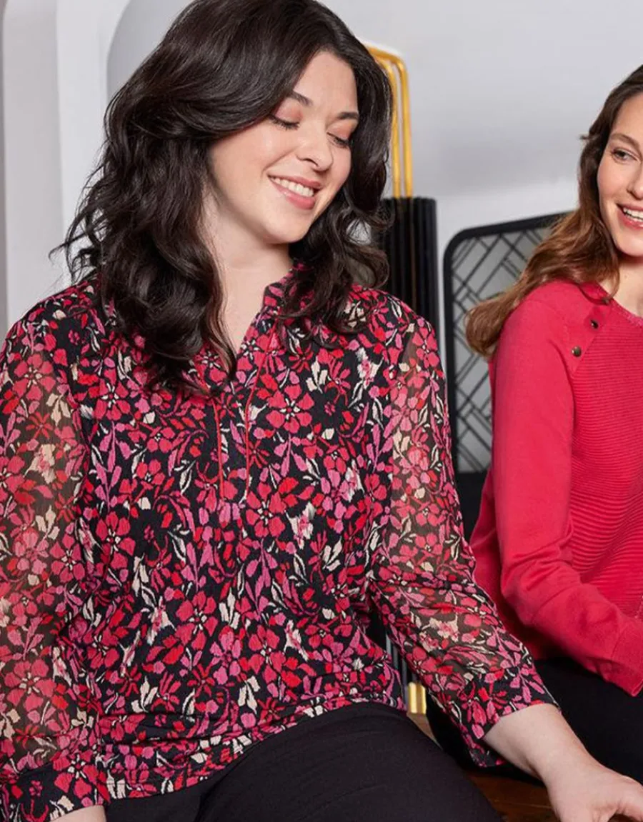 Christine Laure Chemisiers & Blouses|Hauts*Blouse rose imprimée