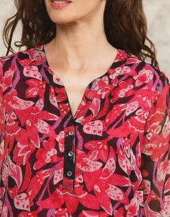 Christine Laure Chemisiers & Blouses|Hauts*Blouse rose motif floral