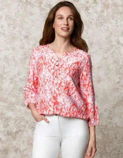 Christine Laure Chemisiers & Blouses|Hauts*Blouse rouge imprimé