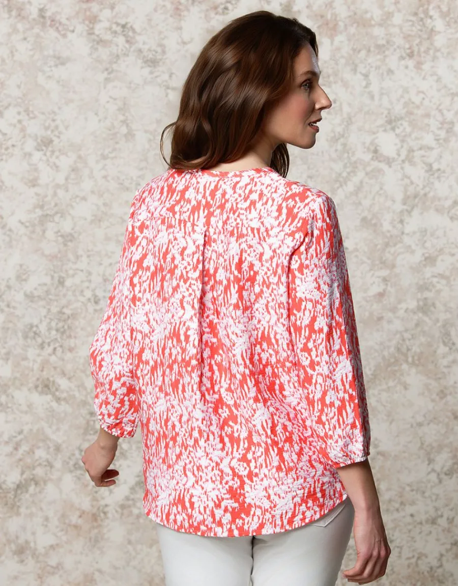 Christine Laure Chemisiers & Blouses|Hauts*Blouse rouge imprimé