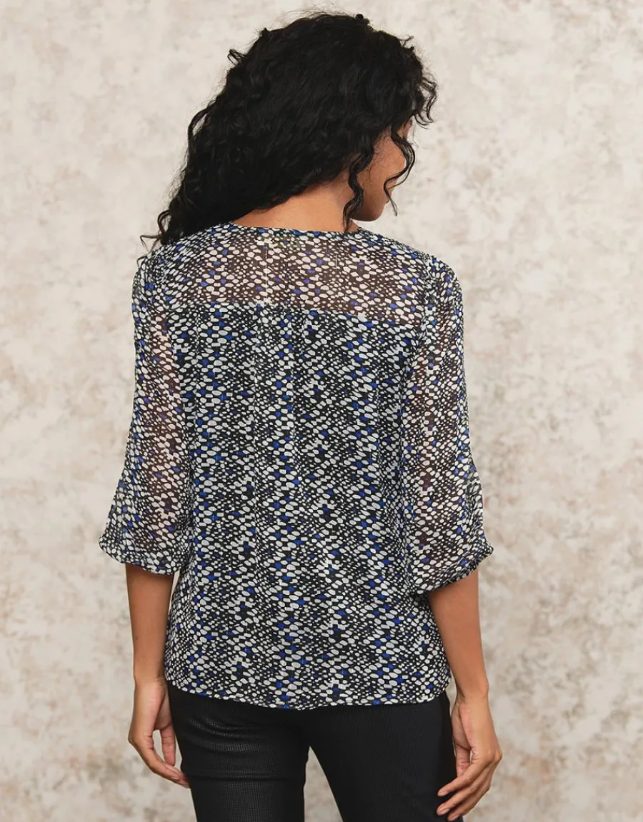 Christine Laure Chemisiers & Blouses|Hauts*Blouse V voile imprimé