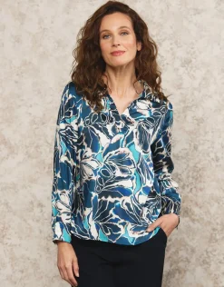 Christine Laure Chemisiers & Blouses|Hauts*Blouse vareuse motif bleu