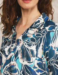 Christine Laure Chemisiers & Blouses|Hauts*Blouse vareuse motif bleu