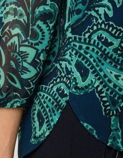 Christine Laure Chemisiers & Blouses|Hauts*Blouse verte imprimée