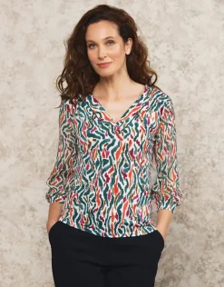 Christine Laure Chemisiers & Blouses|Hauts*Blouse verte imprimée