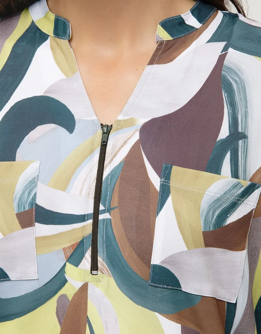 Christine Laure Chemisiers & Blouses|Hauts*Blouse verte imprimée