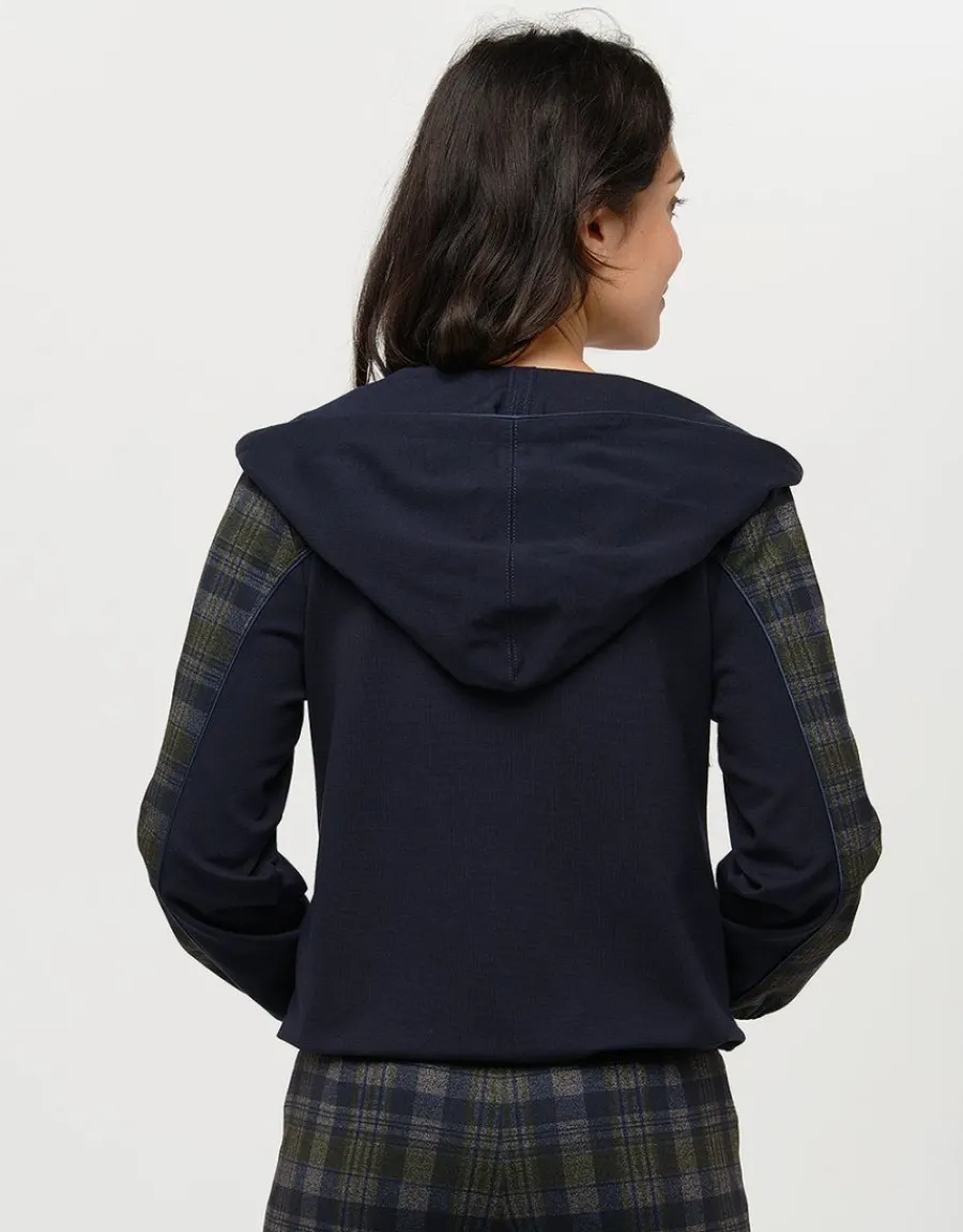 Christine Laure Casual|Vestes*Blouson marine écossais