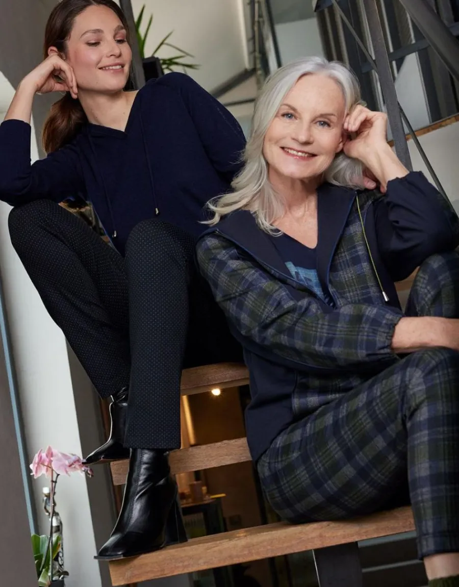 Christine Laure Casual|Vestes*Blouson marine écossais