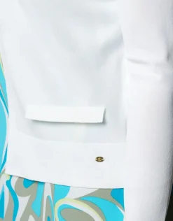 Christine Laure Gilets|Pulls*Boléro en maille blanc